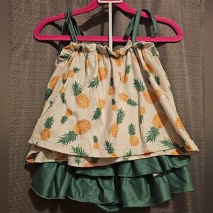 Maria Nicole Kids Matching Set - White and Orange